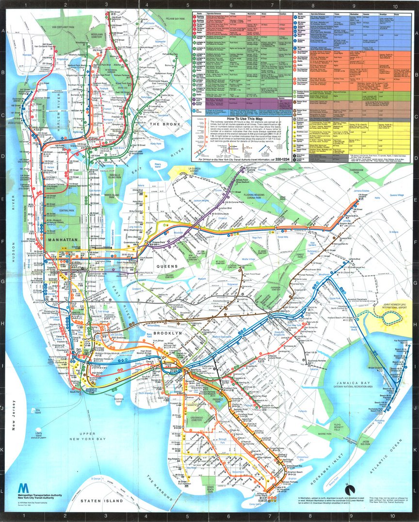 New York Subway Map John Tauranac