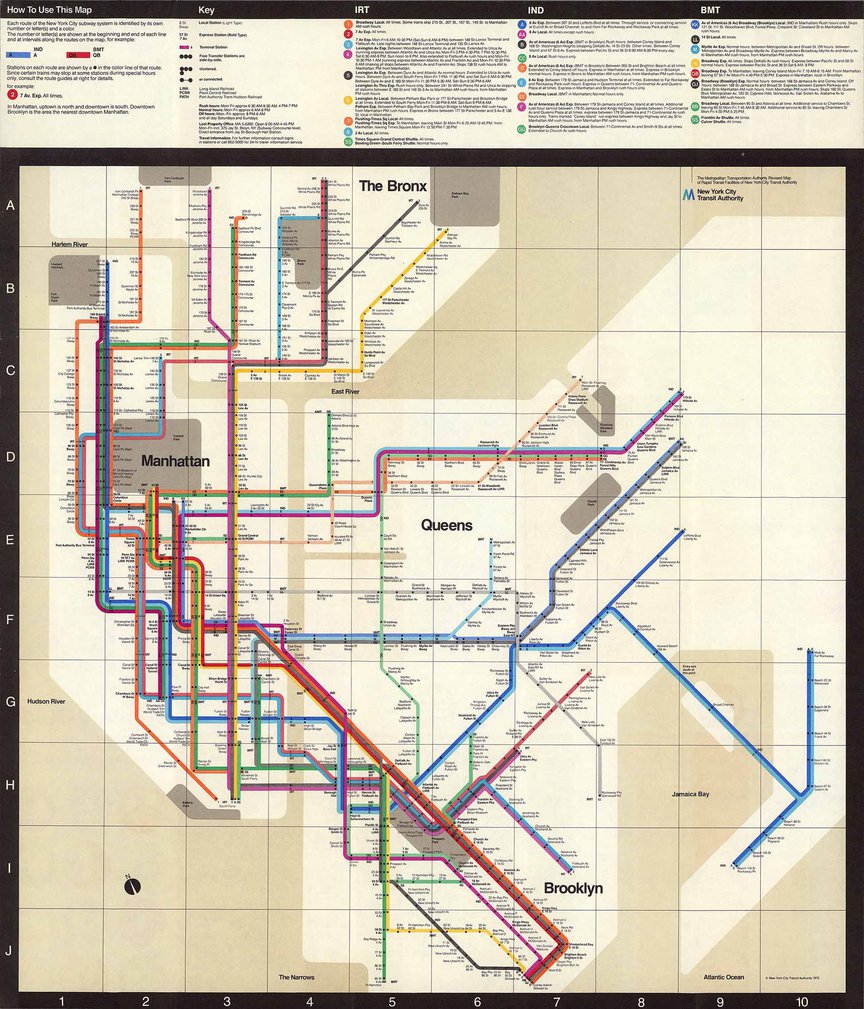 New York Subway Map Massimo Vignelli