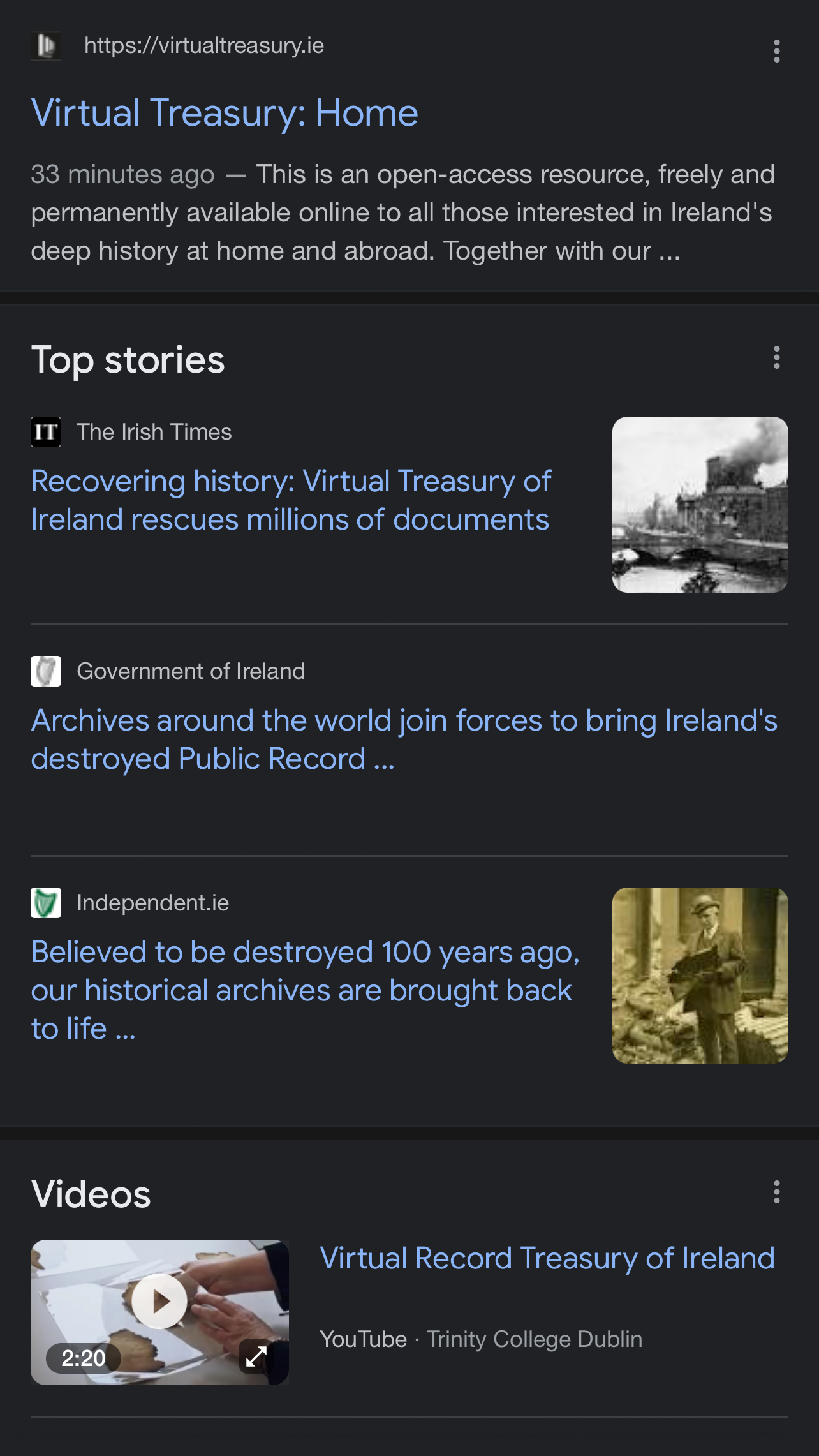 Virtual Record Treasury of Ireland