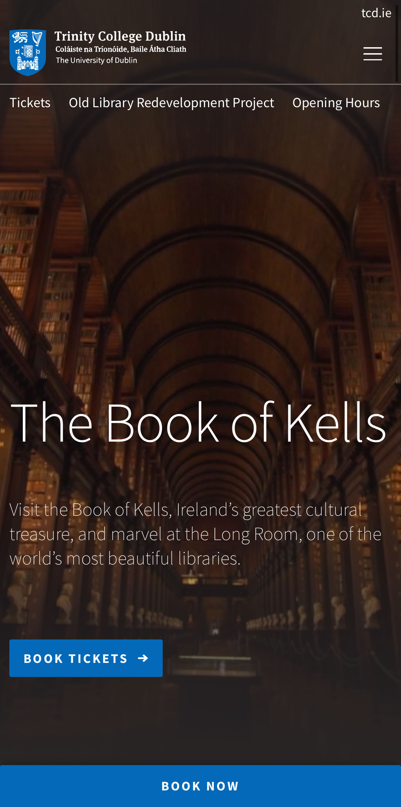 Visit Trinity College Website Dublin by Ebow The Digital Agency